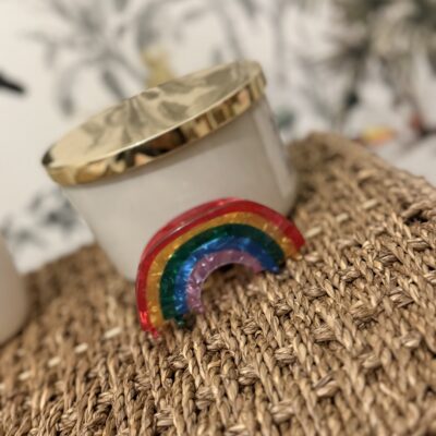 Attache cheveux arc-en-ciel