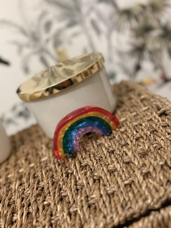 Attache cheveux arc-en-ciel