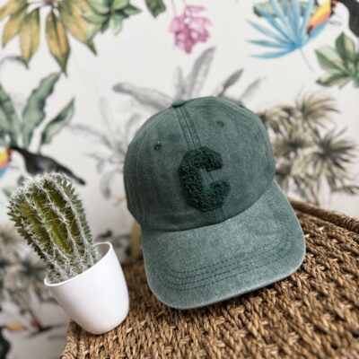 Casquette C verte vintage