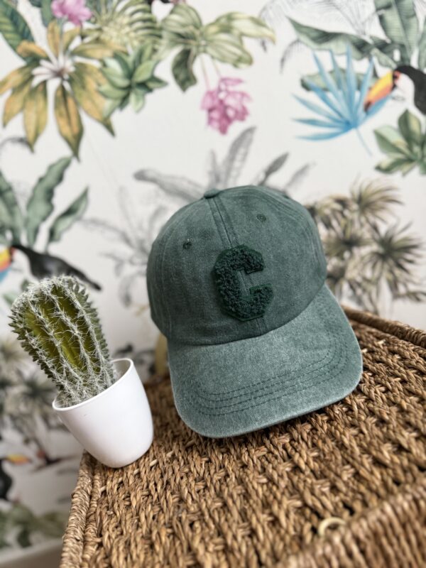 Casquette C verte vintage