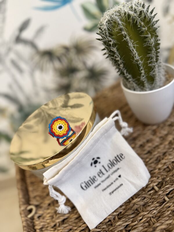 Bague Cooper Bleue/Jaune