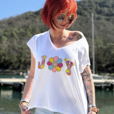 T-shirt Joy blanc