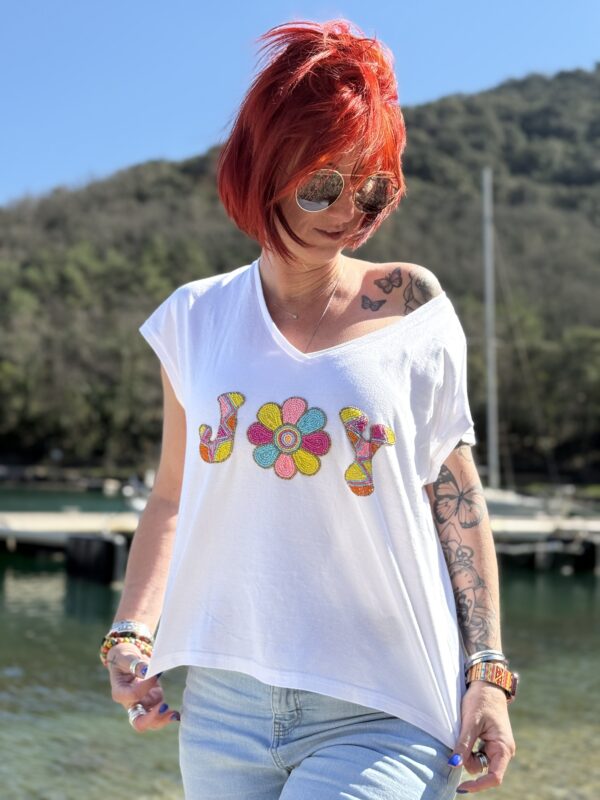 T-shirt Joy blanc